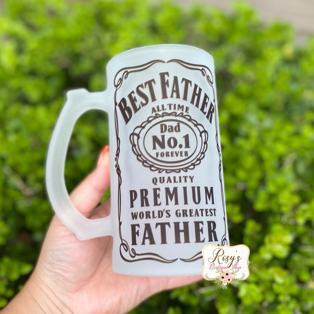 Best Father Ever 16oz Beer Glass Cup- Father’s Day Gift